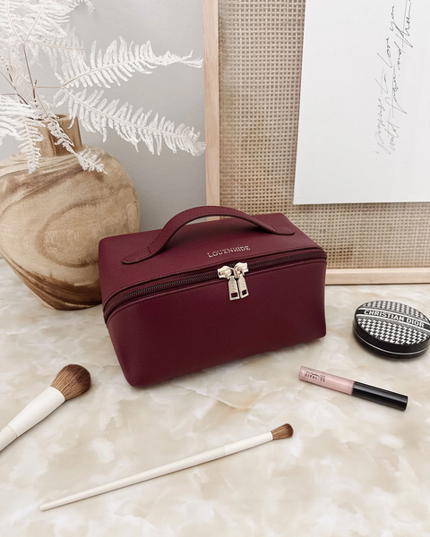 Ellis Makeup Bag - Burgundy
