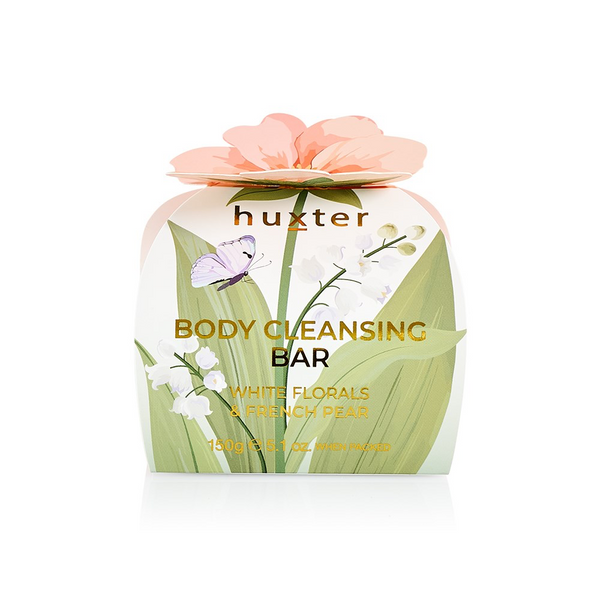 Huxter Body Cleansing Bar - Peach Flower -White Florals & French Pear
