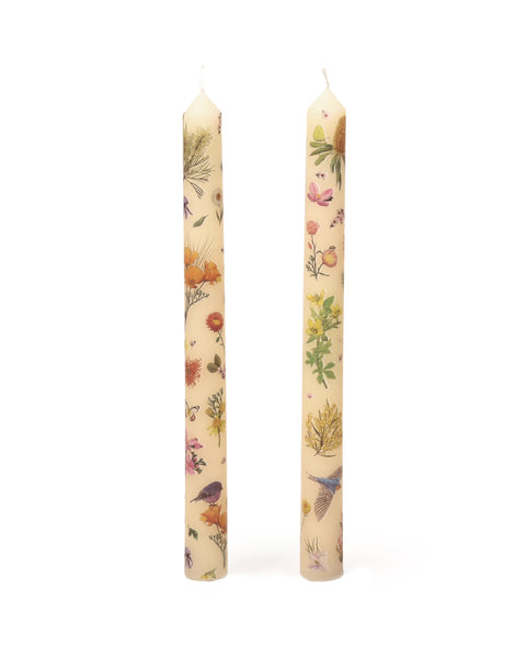 Taper Candle Set (of 2)- Botanical Blooms