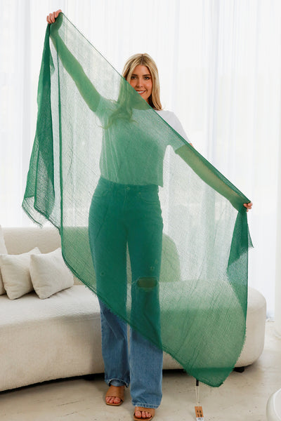 Block Colour Scarf - BR Green