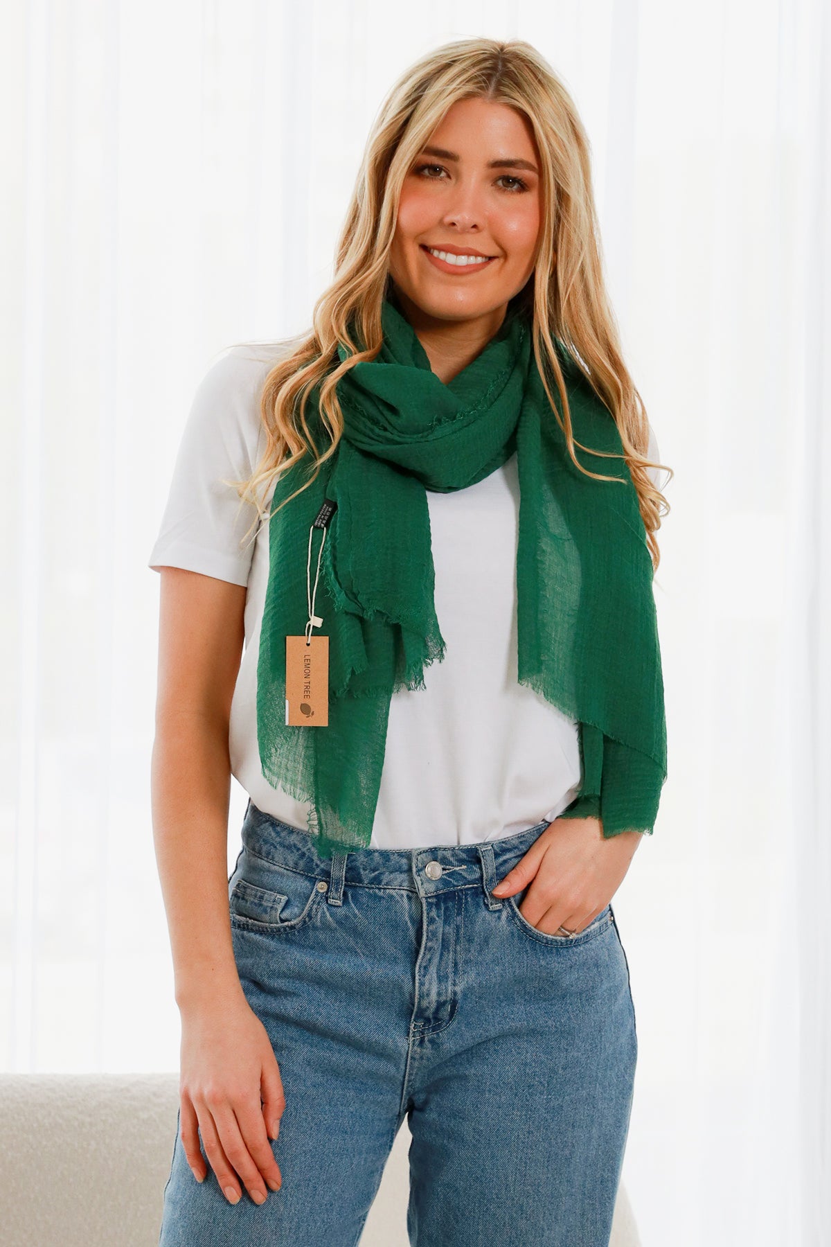 Block Colour Scarf - BR Green