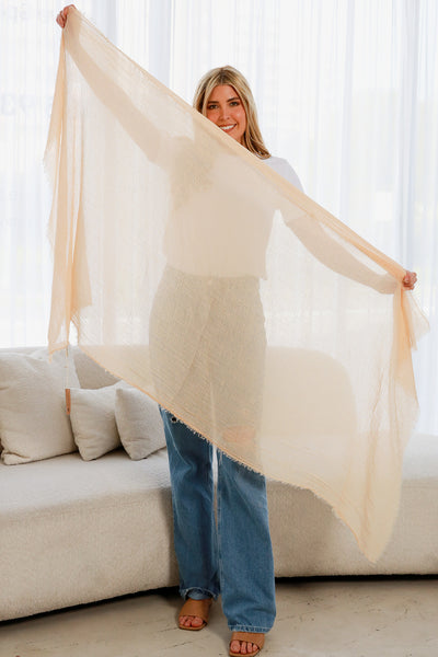 Block Colour Scarf - Bellini