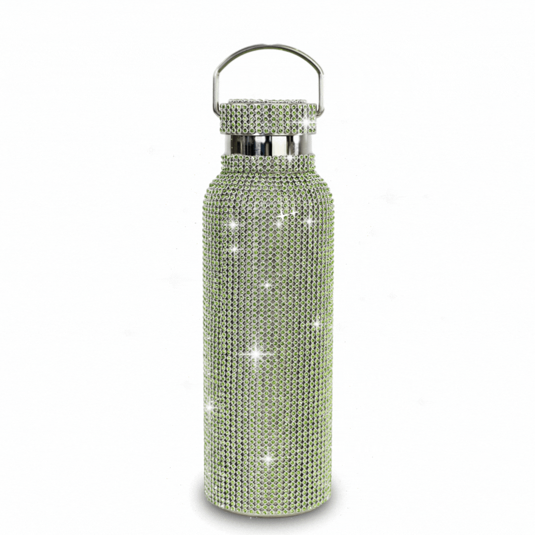 Diamante Water Bottle 600ml - Emerald Green