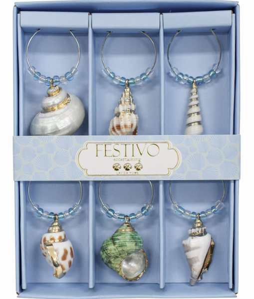 Wine Glass Charms - Seashells