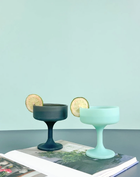 Mecc Silicone Unbreakable Cocktail Glasses - Mint + Ink