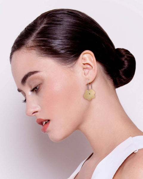Signature Small Flower Hoop Earrings