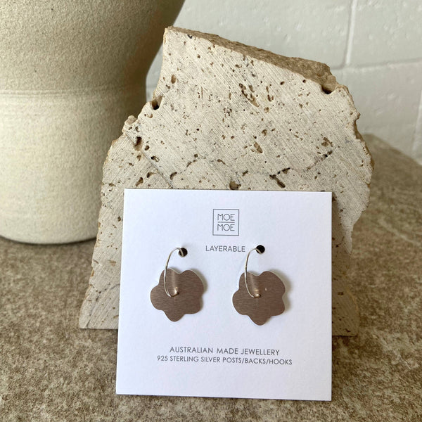 Signature Small Flower Hoop Earrings