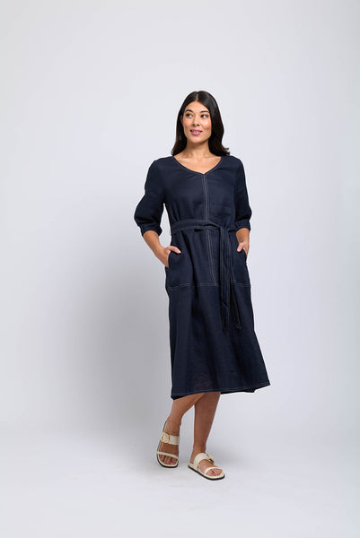 Stitch & Shout Dress - Midnight - Now 50% OFF!