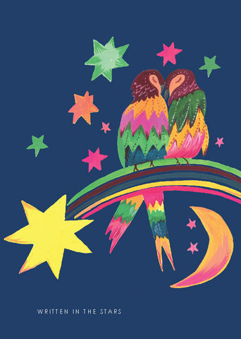 Card - Cosmic Lovebirds