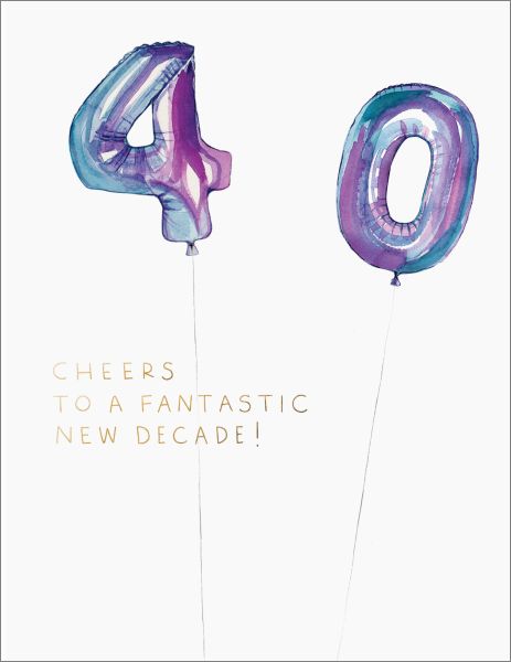 Foil Card - 40 Balloon
