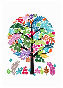 Laser Cut Card - Multicoloured Tree
