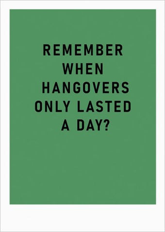 Card - Hangovers