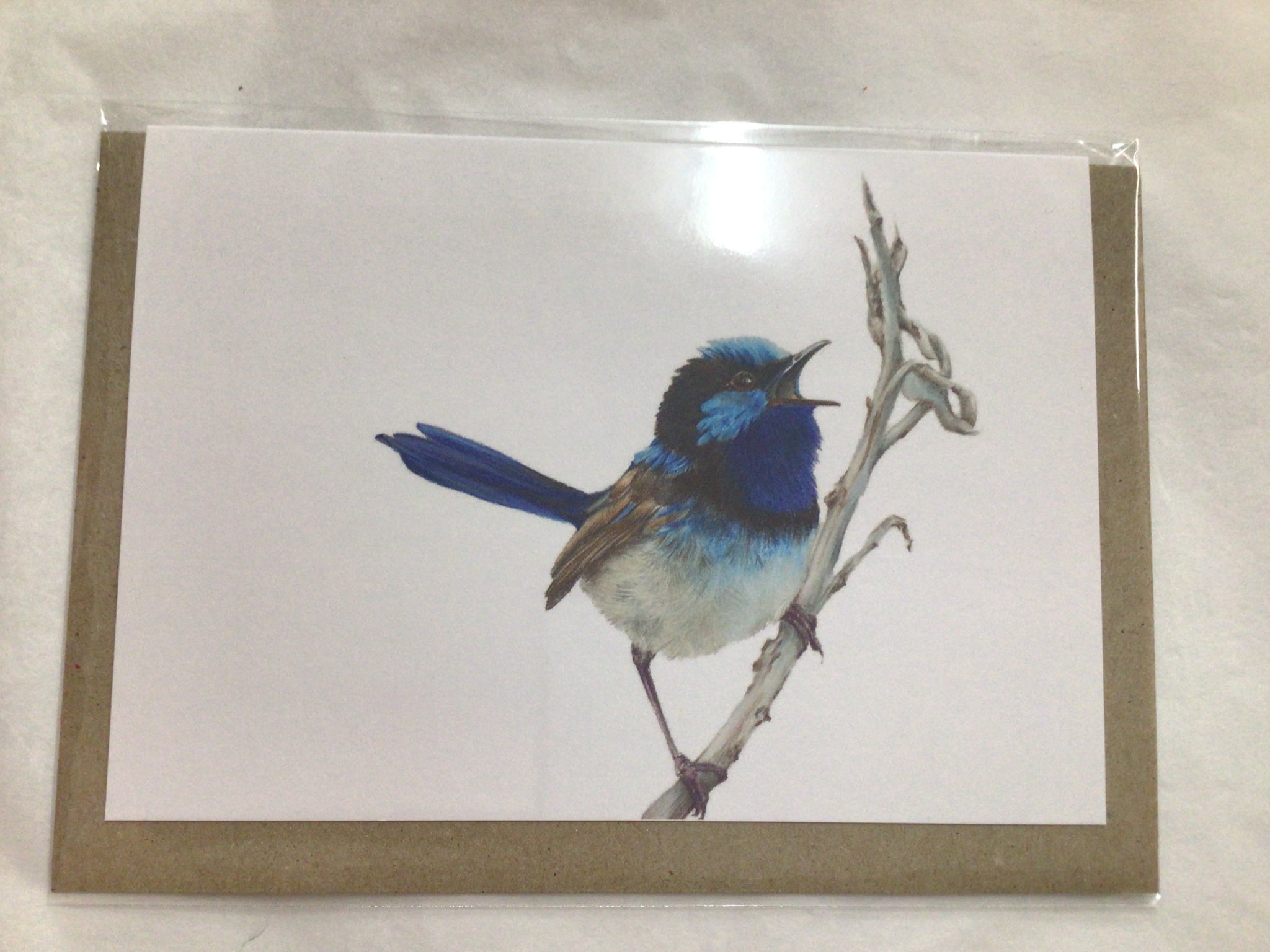 Greeting Card - Blue Wren