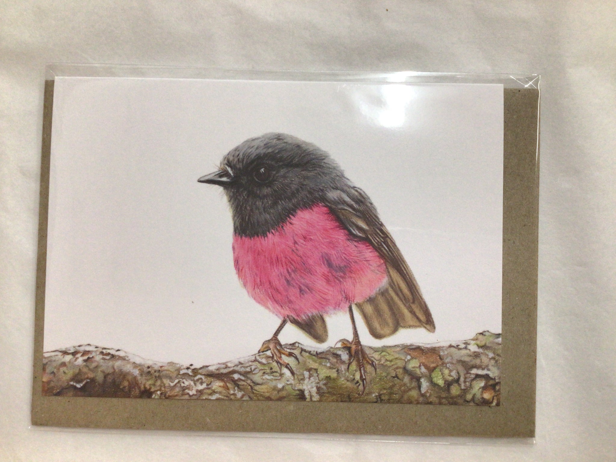 Greeting Card - Pink Robin