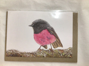 Greeting Card - Pink Robin