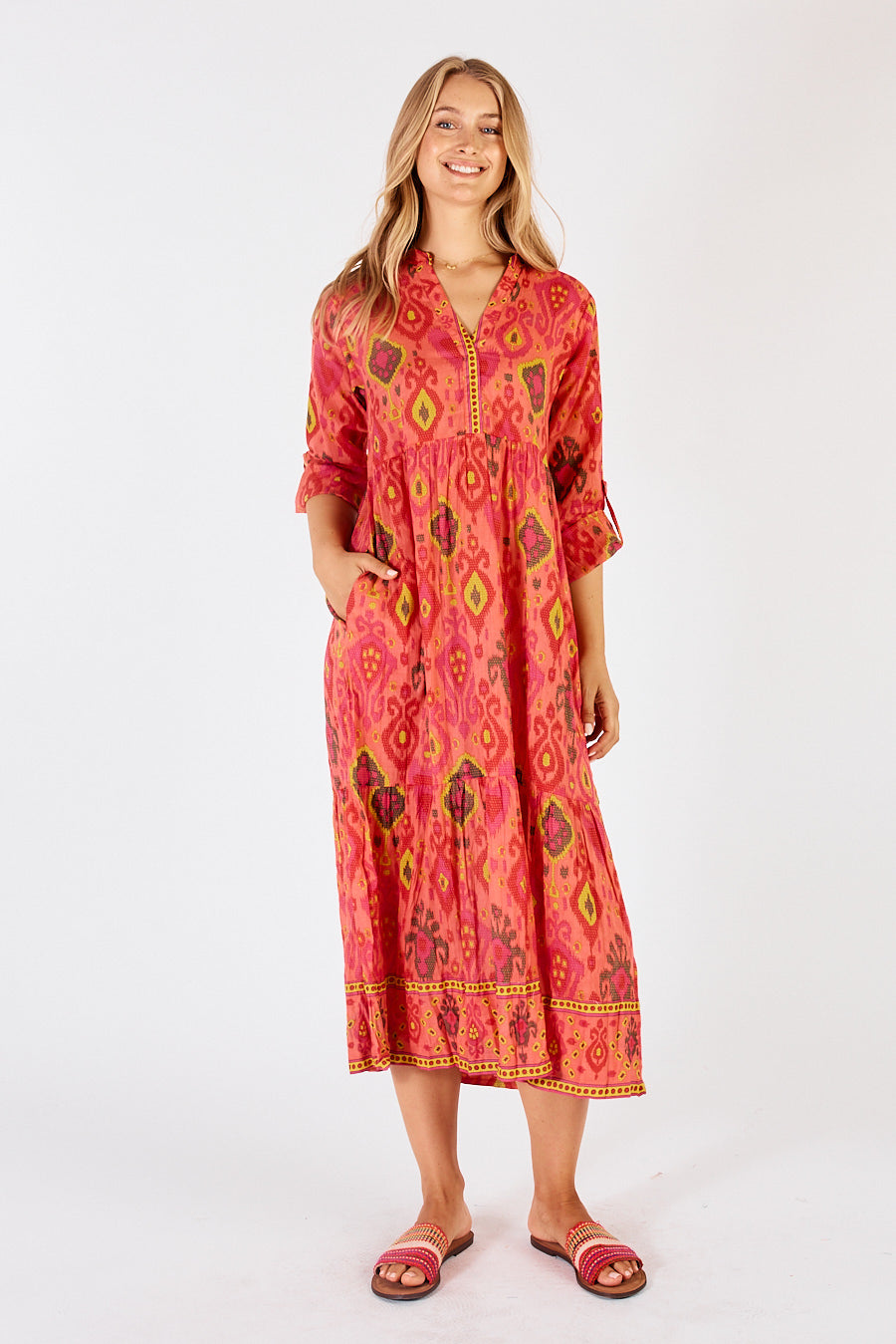 Augusta Midi Dress - Melon 20% Off!