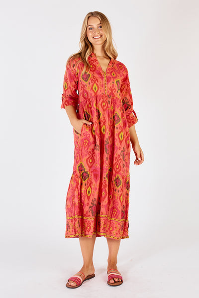 Augusta Midi Dress - Melon 20% Off!