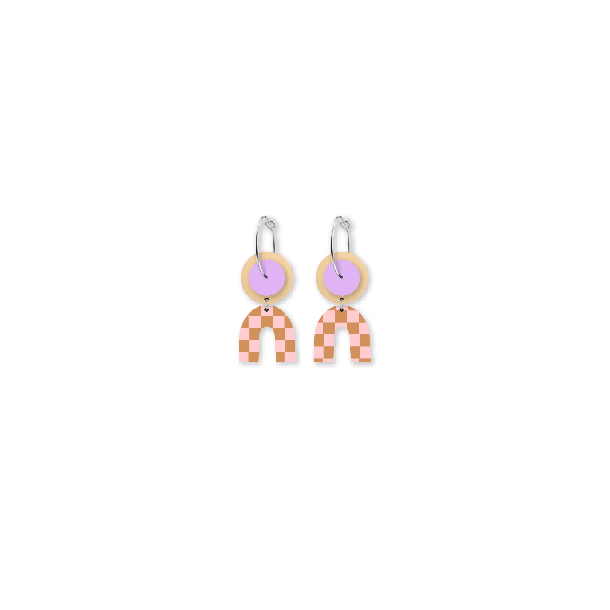 Playful Hues Layered Small Arch Hoop Earrings