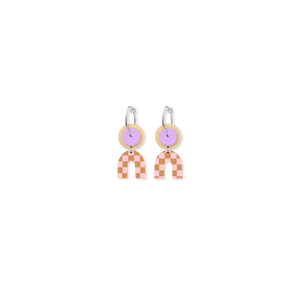 Playful Hues Layered Small Arch Hoop Earrings