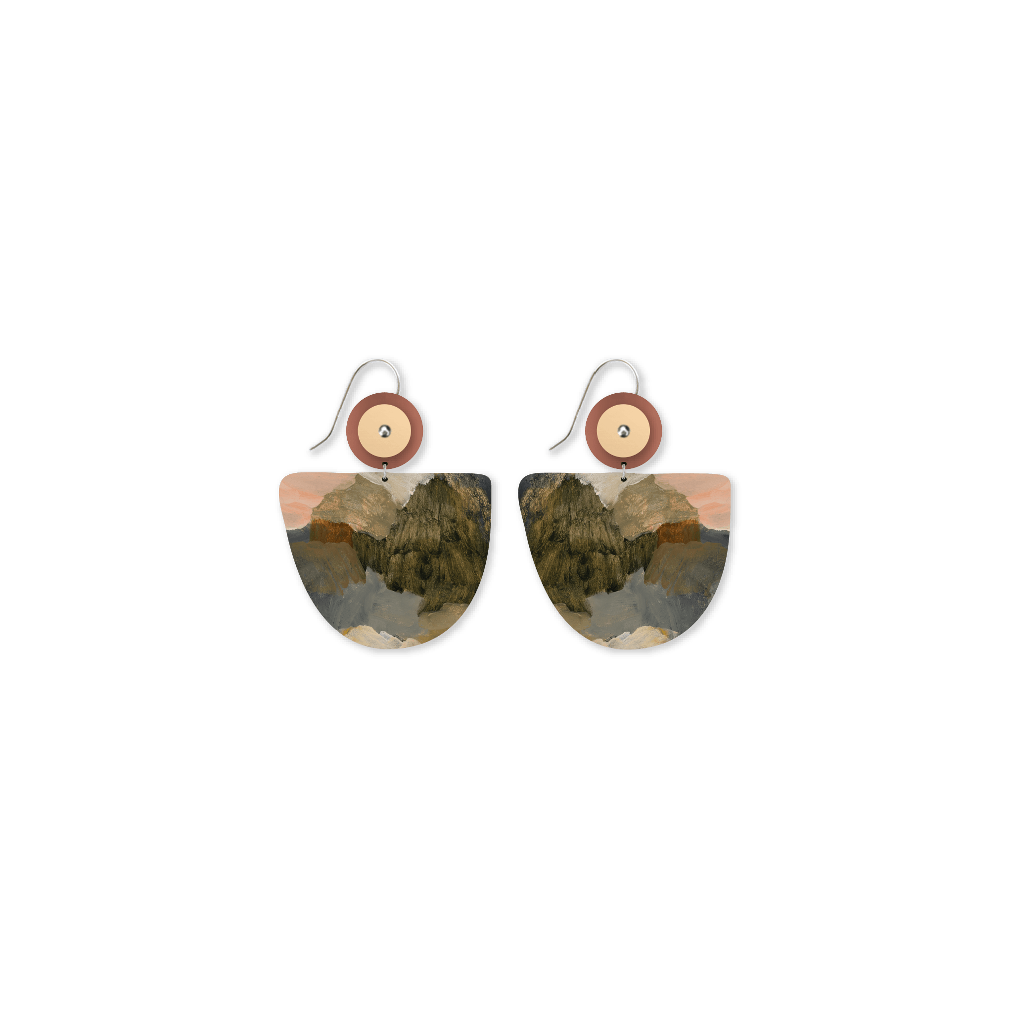 Kiasmin Organic Bell Circles Drop Earrings