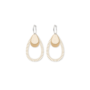 Basics Layered Outline Tear Hoop Earrings