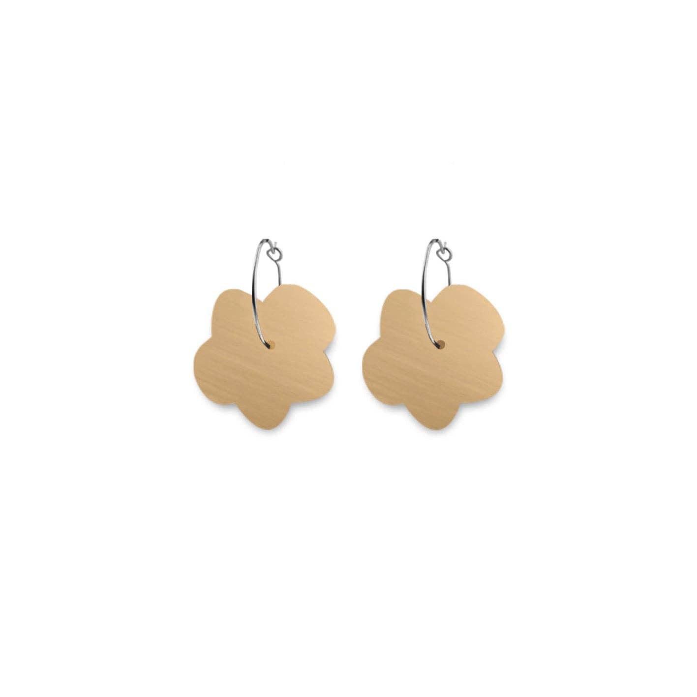 Signature Small Flower Hoop Earrings