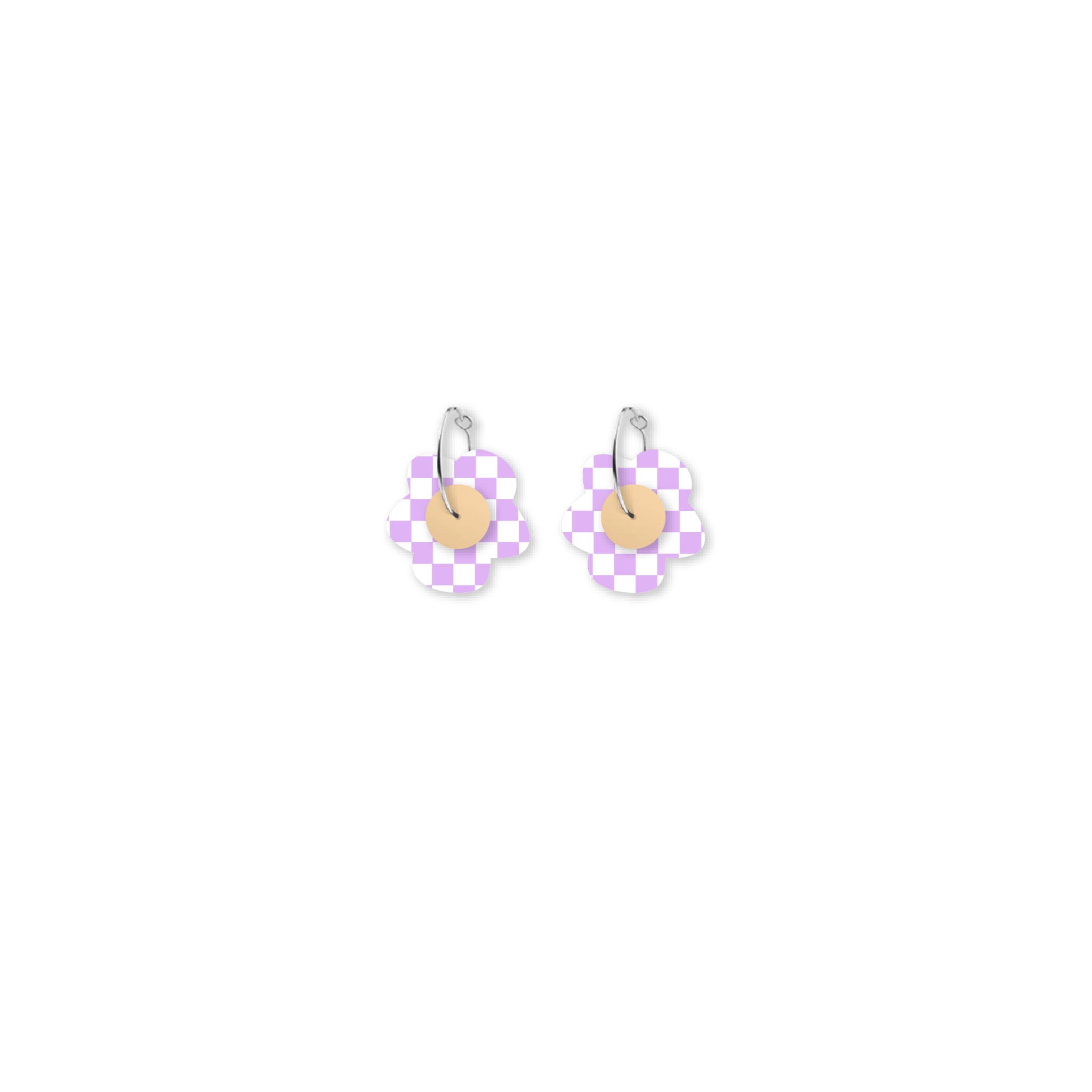 Playful Hues Layered Panzy Hoop Earrings