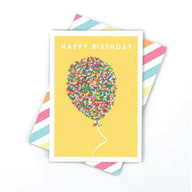 Freckle Party Balloon Card