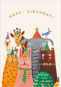 Happy Birthday Animals Foil Card