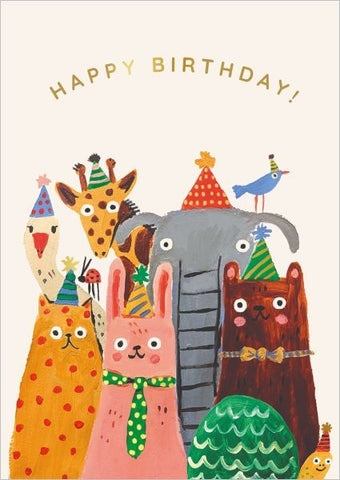 Happy Birthday Animals Foil Card