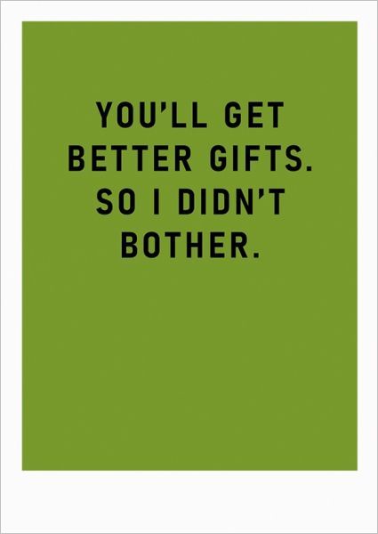 I Didn’t Bother Card