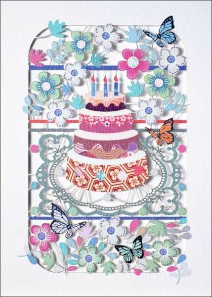 Birthday Cake Laser Cut Card