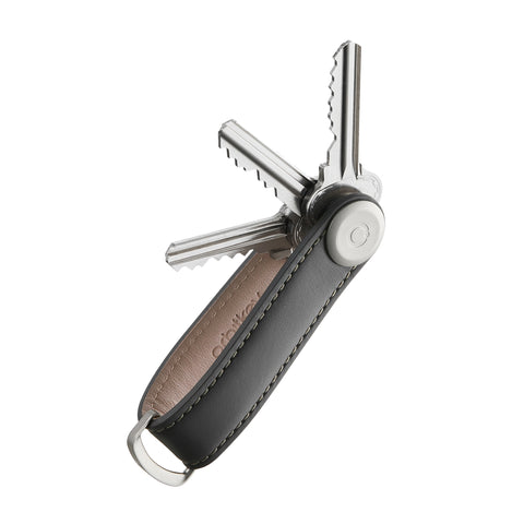OrbitKey - Charcoal with Grey Stitching