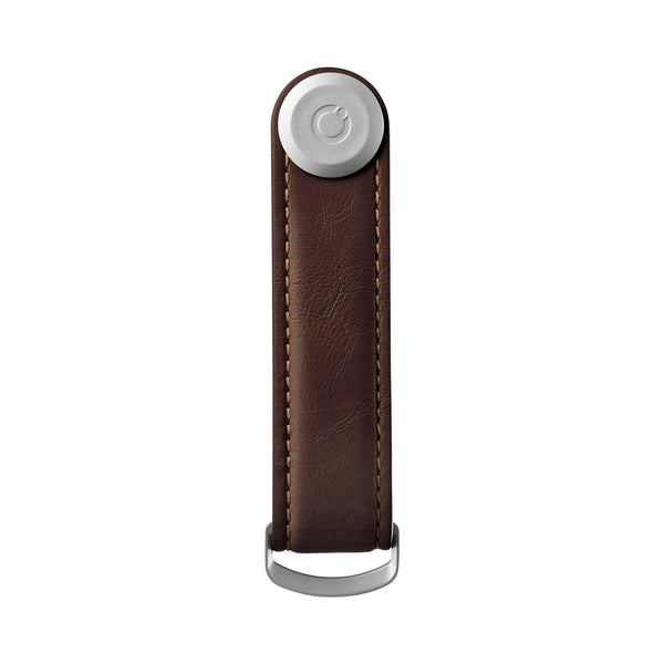 OrbitKey - Espresso with Brown stitching
