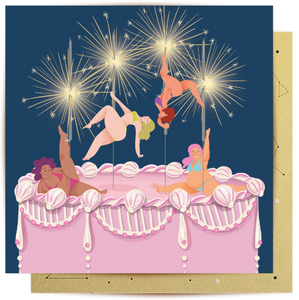 Greeting Card - Pole Dancers