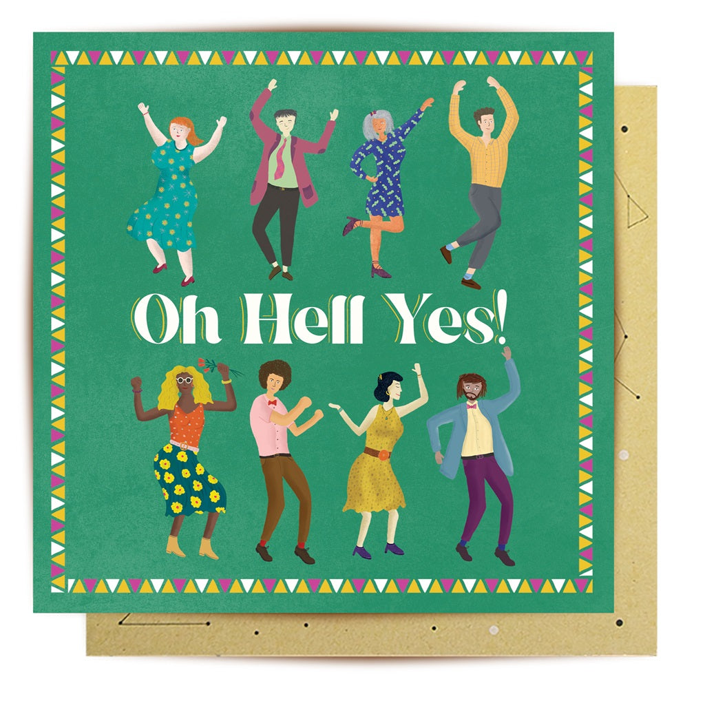 Dancing Hell Yes Card