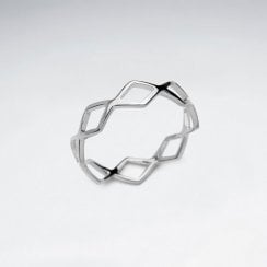 Openwork Marquise Wrap Ring - Sterling Silver