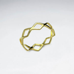 Openwork Marquise Wrap Ring - Gold